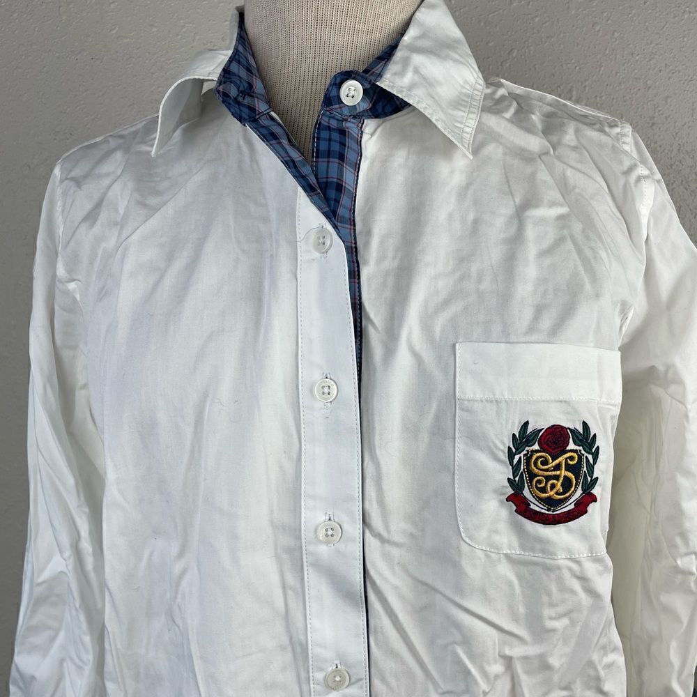 NWT Jessica Simpson White Button Down Shirt Size M